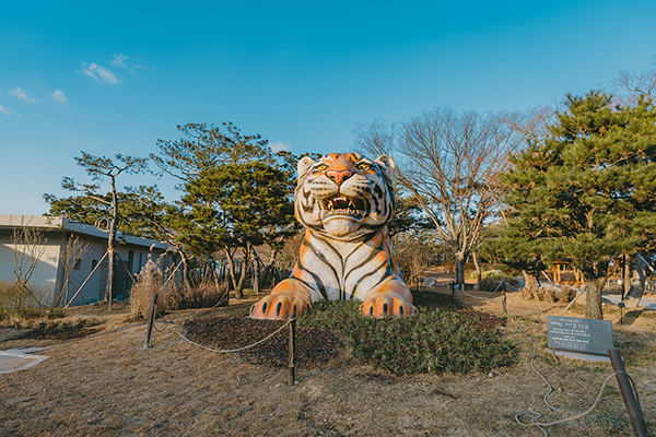 Winter scenery at the zoo